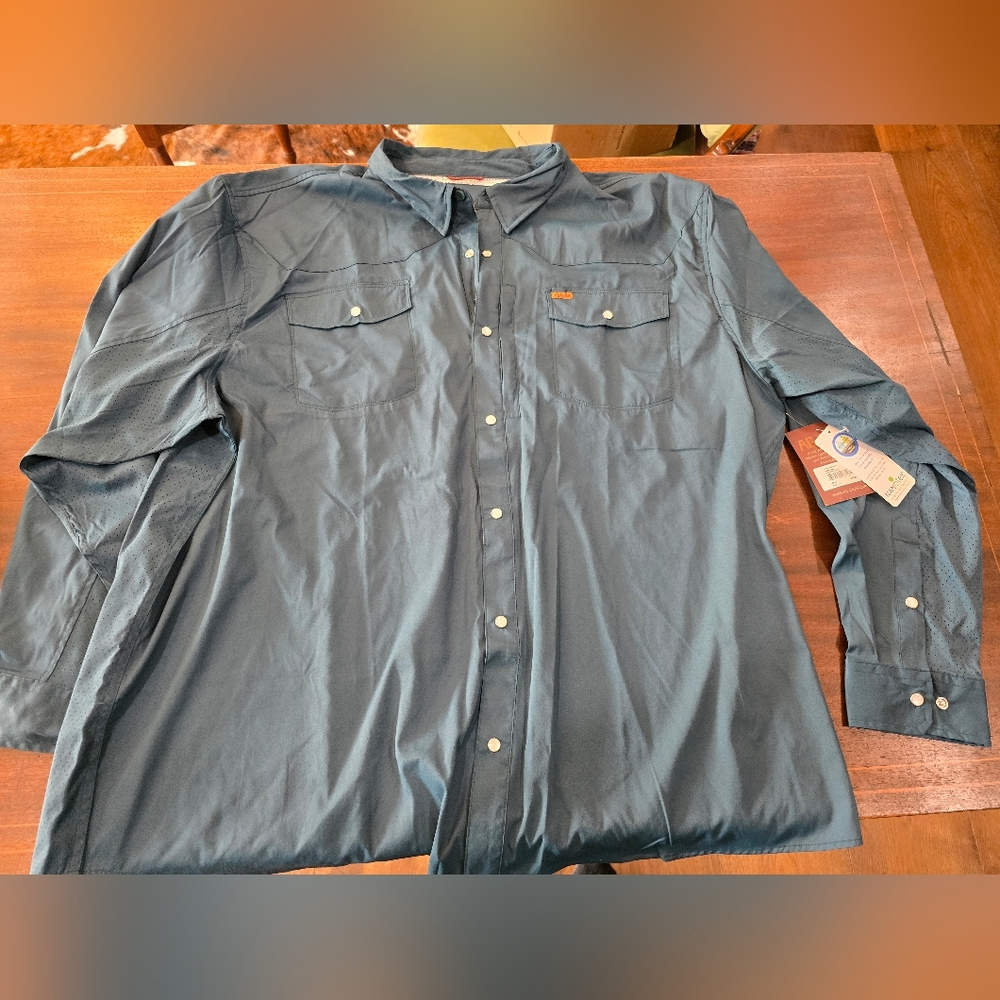 NWT Ag Gear 3xl Pearl Snap Stockyard performance Long Sleeve shirt